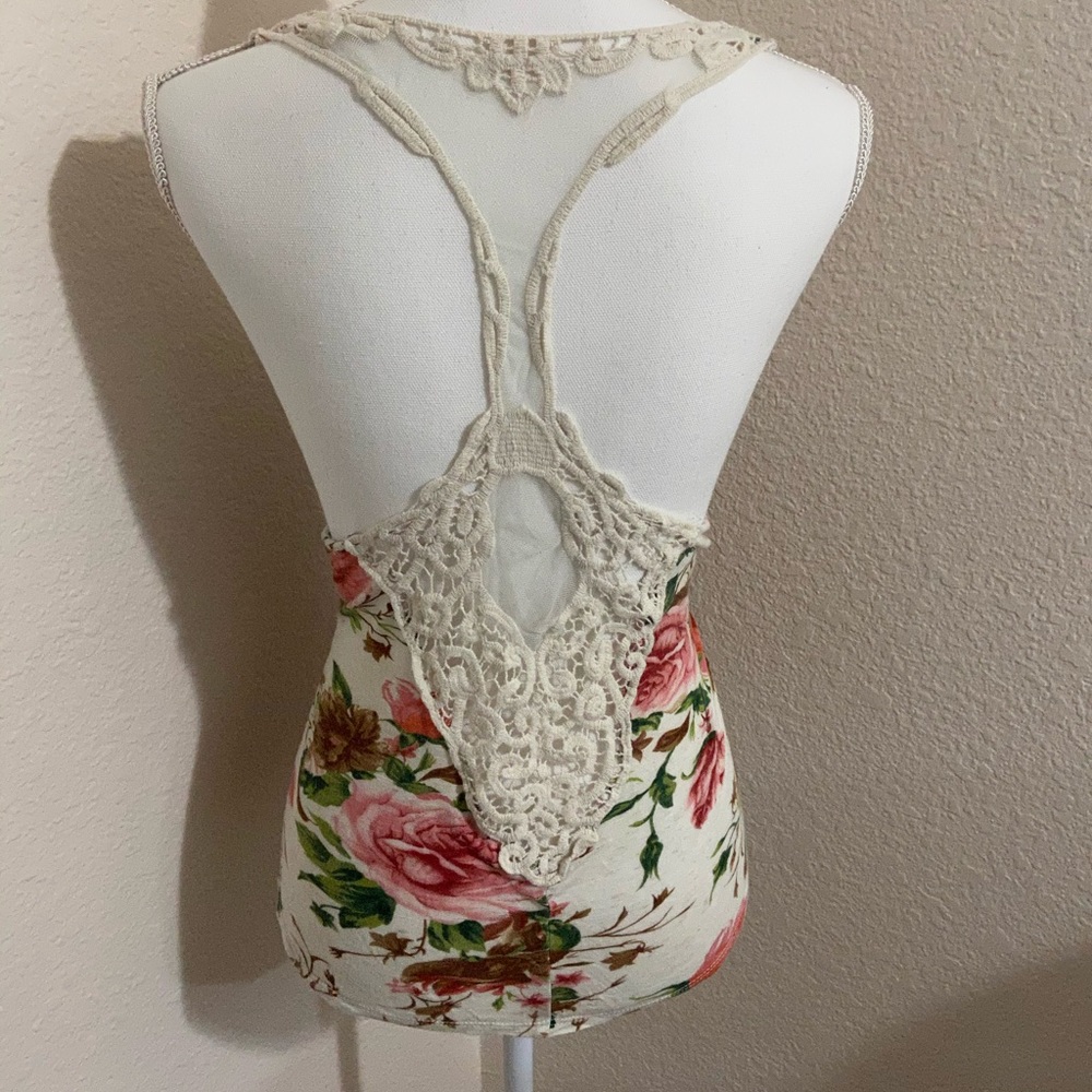 Floral racerback tank